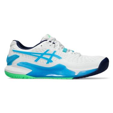 Imagem de Tênis Asics Gel Resolution 9 Masculino - Branco+Azul Claro