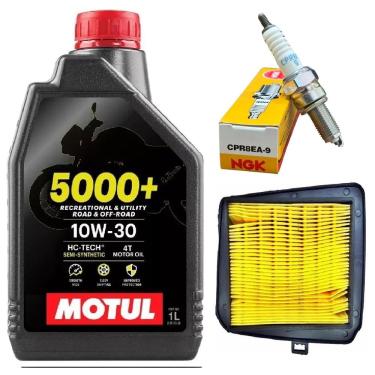Imagem de Kit Vela Ignição Cpr8ea-9 + Motul 5000+ 10W30 + Filtro Ar Titan 150 160 Bros 150 160