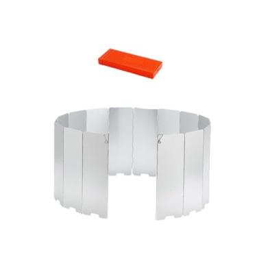 Imagem de Generic Protetor de Vento para Fogão de Acampamento com Bolsa, 16 Placas, Estrutura Dobrável, Argento