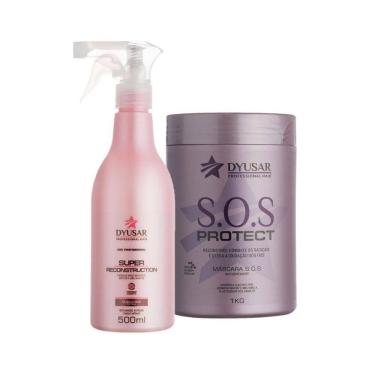 Imagem de Kit Máscara Antioxidante S.O.S 1Kg Com Queratina Dyusar