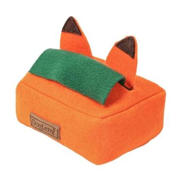 Imagem de Generic Caixa de lenços de papel para brinquedo farejador de cachorro, jogo de comida para o tédio, brinquedo para farejar guloseimas, dispensador de, Laranja