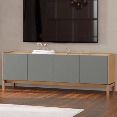 Imagem de Rack TV 50 Polegadas 180cm 2 Portas 2 Gavetas Soleil Oak Cinza F07 - Mpozenato