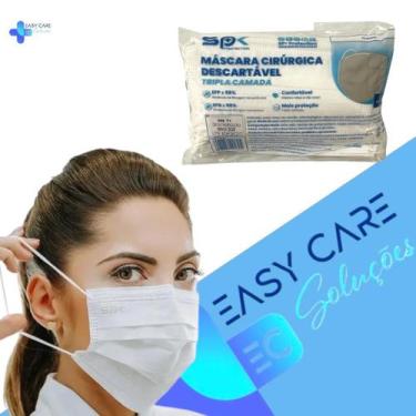 Imagem de Máscara Cirúrgica Tripla Com Elástico SPK Com 50 Und