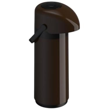 Imagem de Garrafa Térmica De Mesa 1 Litro de Pressão com alça Ampola de Vidro Verona Unitermi (MARRON)