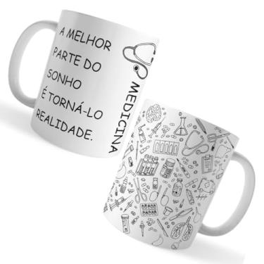Imagem de Voar Personalizados, Caneca Xicara Medicina Médico Melhor Sonho Realidade