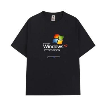 Imagem de Camiseta Masculina De Algodão Solta Com Logotipo Windows XP Profession