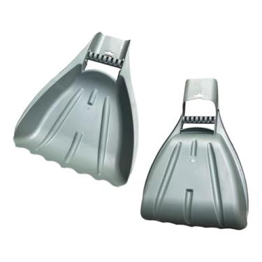 Imagem de WeiLaiKeQi 2 peças pás de folhas, ancinho de mão, remoção de folhas, espalhamento de cobertura morta, ancinhos de mão, garras de folhas grandes com furo para