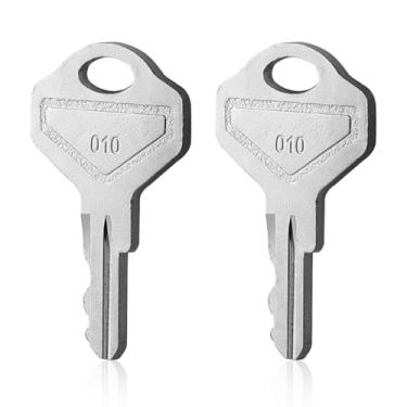 Imagem de Gaveta de dinheiro com chave 010, substituição para fechaduras M-S 010R ou 010L, serve para muitas caixas registradoras, gavetas de dinheiro e caixas de bloqueio, pacote com 2