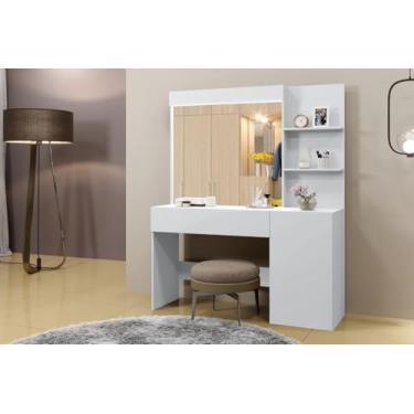 Imagem de Penteadeira Camarim Londres New MDF e MDP Branco Acetinado