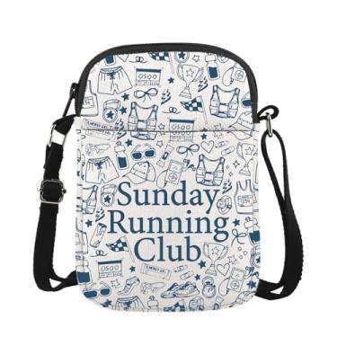 Imagem de Lywjyb Birdgot Bolsa transversal de corrida, presente para amantes de esportes ao ar livre, corrida, corrida, festa, festa, merchandising, Running Club Cr