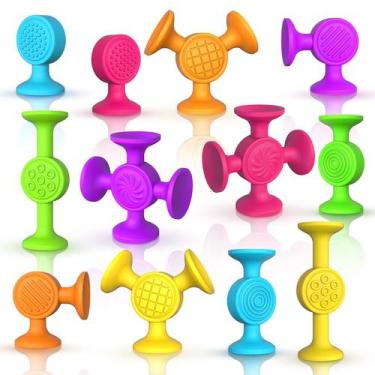 Imagem de Brinquedos de banho com ventosa Richtim Toddlers Sensory 12 unidades
