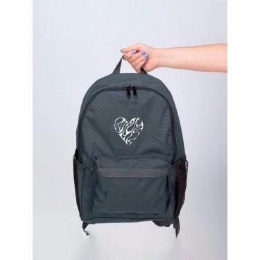 Imagem de Mochila Feminina Nylon Heart 4 Estampada Personalizada Resistente Gran