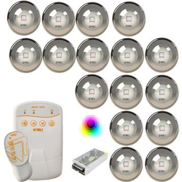 Imagem de KIT PDX1410n 16 LED PREMIUM INOX 316 10W RGB Piscina Tholz