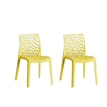 Imagem de Conjunto com 2 Cadeiras Gruvyer Amarelo Fratini