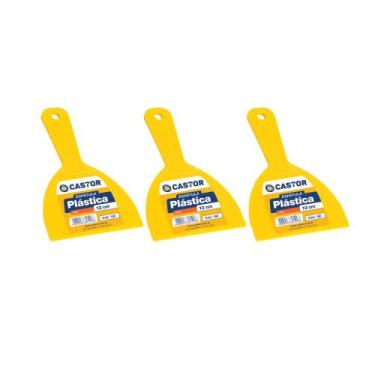 Imagem de Kit 3 Espátulas Lisas 12cm Multiuso de Plástico - Castor