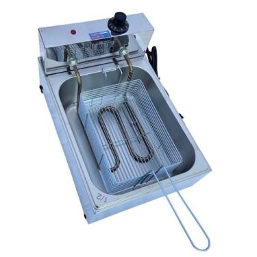 Imagem de Fritadeira Industrial Elétrica Premium Cuba Profissional 5L Aço Batata