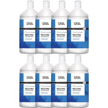 Imagem de 8UN Óleo Massagem Neutro Massoterapia 1LT D'agua Natural - D'Água Natu
