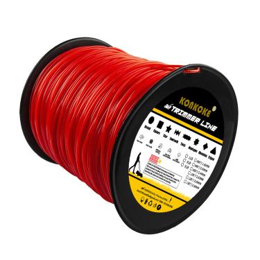 Imagem de konkoke Fio de comedor de ervas daninhas, linha de aparador de 120 metros, linha de aparador para substituição universal, corda redonda para grama e ervas daninhas médias e pesadas, linha de aparador