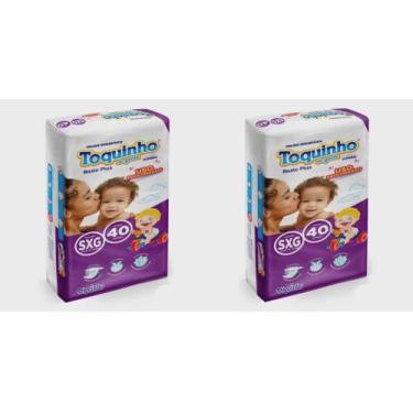 Imagem de Kit Fralda Descartável Toquinho de Gente Basic Plus Tamanho SXG - 80 T