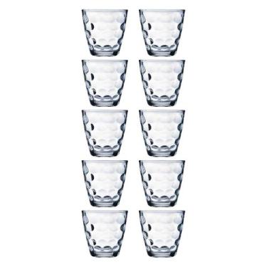 Imagem de Kit 10 Peças Transparente Copos Vidro Redondo Bangkok 250ML - WELLMIX,