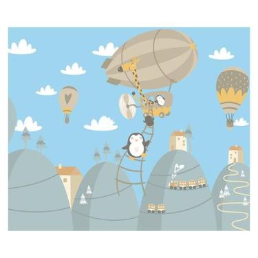 Imagem de Papel de Parede Adesivo Infantil Balões Quarto Menino - 651pcm - Allod