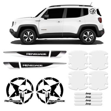 Imagem de Adesivos Jeep Renegade Protetor Maçaneta, Aplique, Caveira - SPORTINOX