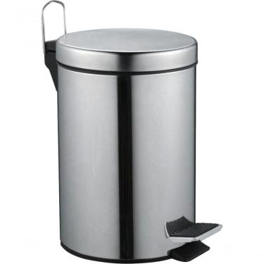 Imagem de Lixeira Redonda 5 Litros Inox Cinza Vonder