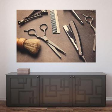 Imagem de Painel Adesivo de Parede - Barbearia - Barber Shop - 1122pnm - Allodi