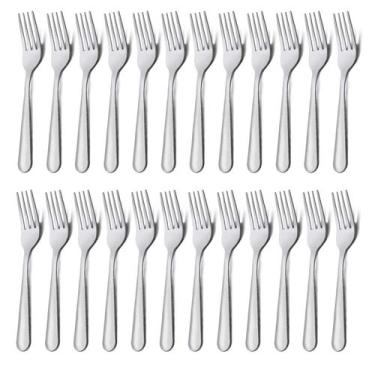 Imagem de Conjunto de garfos de jantar Unokit Silver Stainless Steel 24 peças