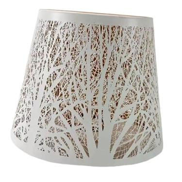 Imagem de Dualoai Abajur de metal para abajur, abajur para lustre, luminárias de chão e de mesa, Branco Pequeno
