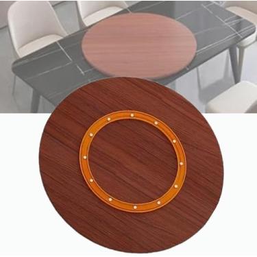Imagem de Mesa Giratória De Madeira Lazy Susan 20in 30in 40in, Mesa De Jantar De Cozinha Prato De Servir Rotativo Redondo De Mesa, Com Base Fácil De Compartilhar Alimentos, White Stripes, 70cm/27"