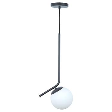 Imagem de Pendente Jabuticaba Inclinado /1 Globo de Vidro - Preto