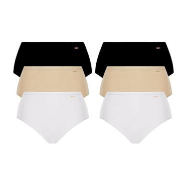 Imagem de Kit 6 Calcinhas Altas Clássica Loba Lupo 40351-001, Sortido, XXG