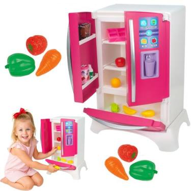 Imagem de Geladeira Infantil Graciosa Brinquedo Menina Cozinha Frutas - Lua de C