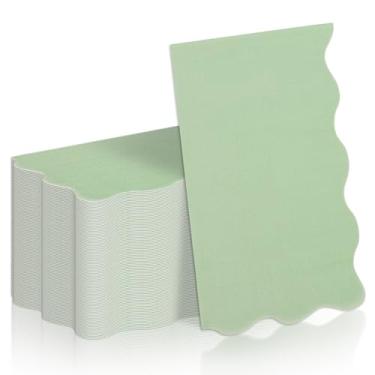 Imagem de JarThenaAMCS Guardanapos de papel recortado verde sálvia cor sólida descartável jantar sobremesa guardanapo para casamento, chá de panela, artigos de festa de aniversário