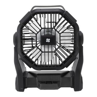 Imagem de Generic Fã de Acampamento Ao Ar Livre, USB Recarregable Camping Tent Fan 360 Graus para Ao Ar Livre (Preto)