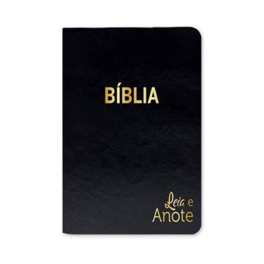 Imagem de Biblia Nvi — Leia E Anote - Luxo - Preta Dourada
