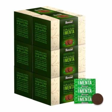 Imagem de Pastilha de Chocolate sabor Menta Borússia Chocolates, Fardo com 6 Cai