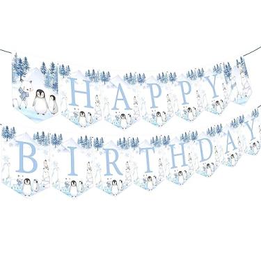 Imagem de Balterever Arctic Polar Animals Birthday Decoration Arctic Polar Animals Birthday Banner Winter Animals Party Decorations for Winter Theme Birthday Party Supplies