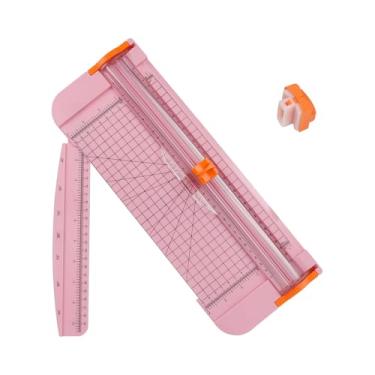 Imagem de Cortador de papel A4 - Aparador de papel de 30 cm com 2 peças de lâminas de substituição com régua lateral de proteção para cartão de presente, cupom, etiqueta, cartolina, foto