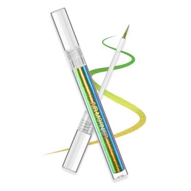 Imagem de JUR MORNIER Sombra líquida multicromática, delineador camaleão, maquiagem colorida para os olhos, caneta delineadora holográfica metálica à prova d'água, marcador de sombra suave de pigmento alto para