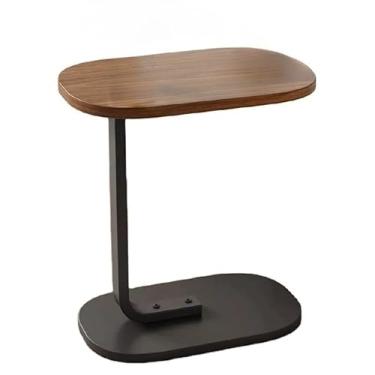 Imagem de Mesa de Apoio de Canto Lateral Notebook Café Para Sofá Cama Decorativa Elegante(Preto)