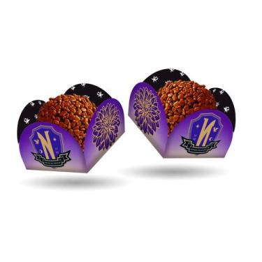 Imagem de 40 Forminhas para doces Decoração Wandinha Festa Aniversário - Fastcol