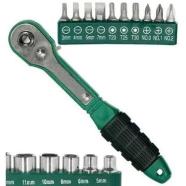 Imagem de Chave Catraca Reversível Kit 17 Peças F-206 Saint Plus