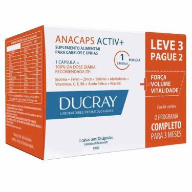 Imagem de Suplemento Antiqueda Capilar Anacaps Activ+ Ducray, Kit