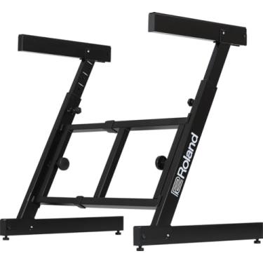 Imagem de Roland Suporte para teclado KS-11Z | Suporte Z resistente com ampla faixa de ajuste para pianos de palco de 88 notas e outros teclados | Braços de suporte acolchoados dobráveis | Transporte e