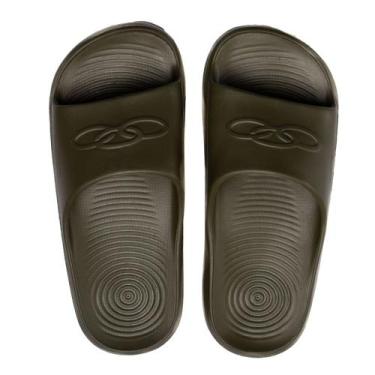 Imagem de Chinelo Masculino Olympikus Sereno Amortecimento Verde Militar, Verde,