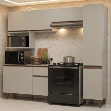 Imagem de Armário De Cozinha Completa 240 Cm Crema Nice Madesa 08