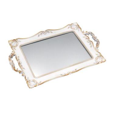 Imagem de Bandeja de espelho Tstarer Antique Decorative Gold Square 14,5 x 9,5 c