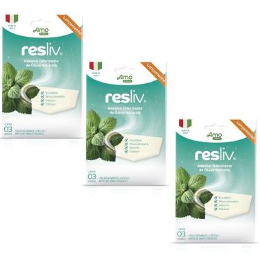 Imagem de 3 Resliv Adesivo Odorizante Para Respiração - Amoveri Farma